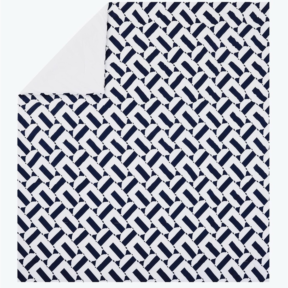 TRINA TURK- Black and White Duvet Full / Queen, NEW - Picture 3 of 3